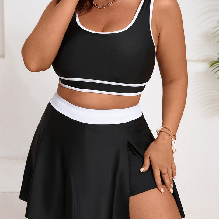 Damen Sportliches Badeset mit Rock Drune