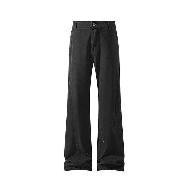 Herren Weit geschnittene Canvas-Hose mit extra weitem Bein und tiefem Schritt Drune