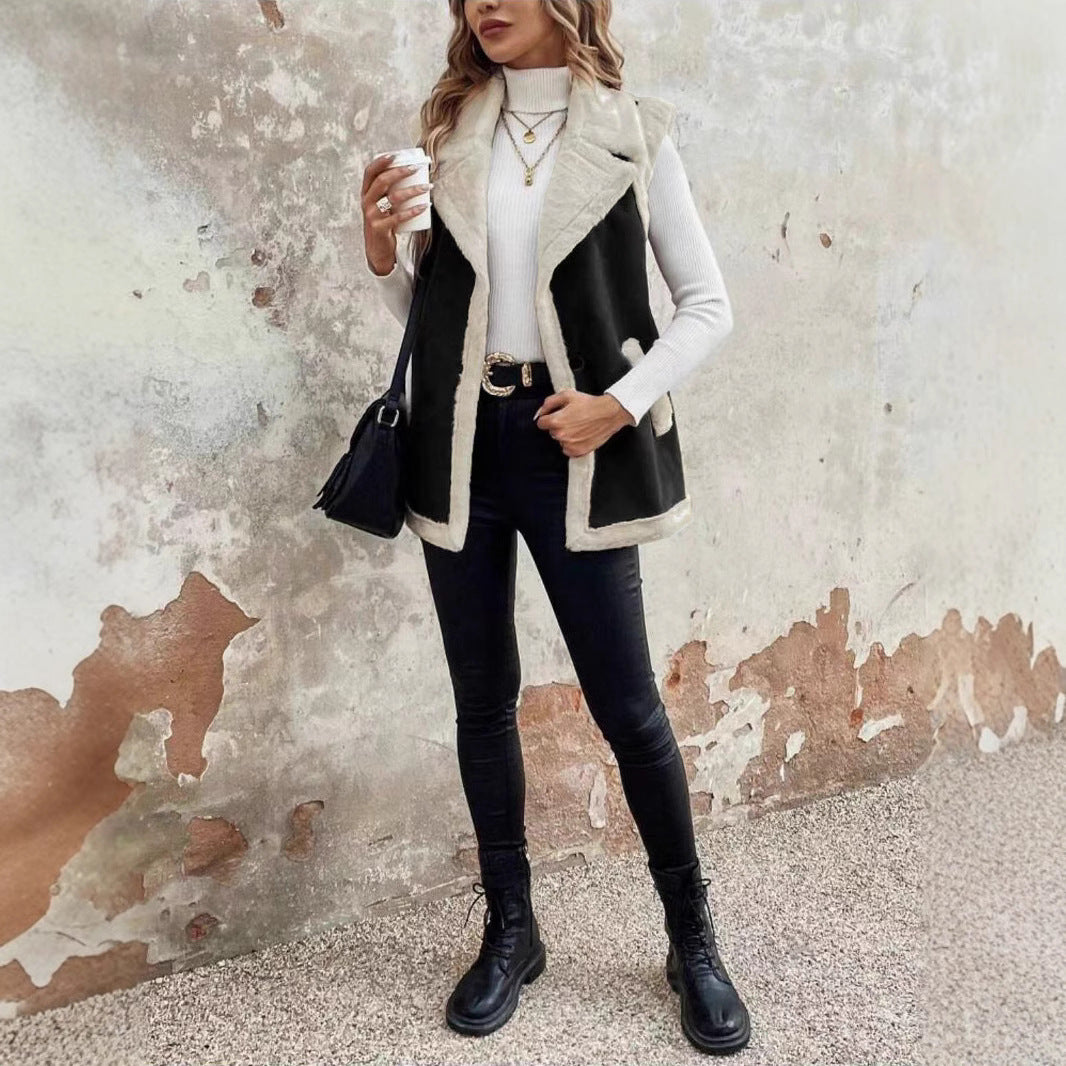 Damen Wolle Mantel Drune