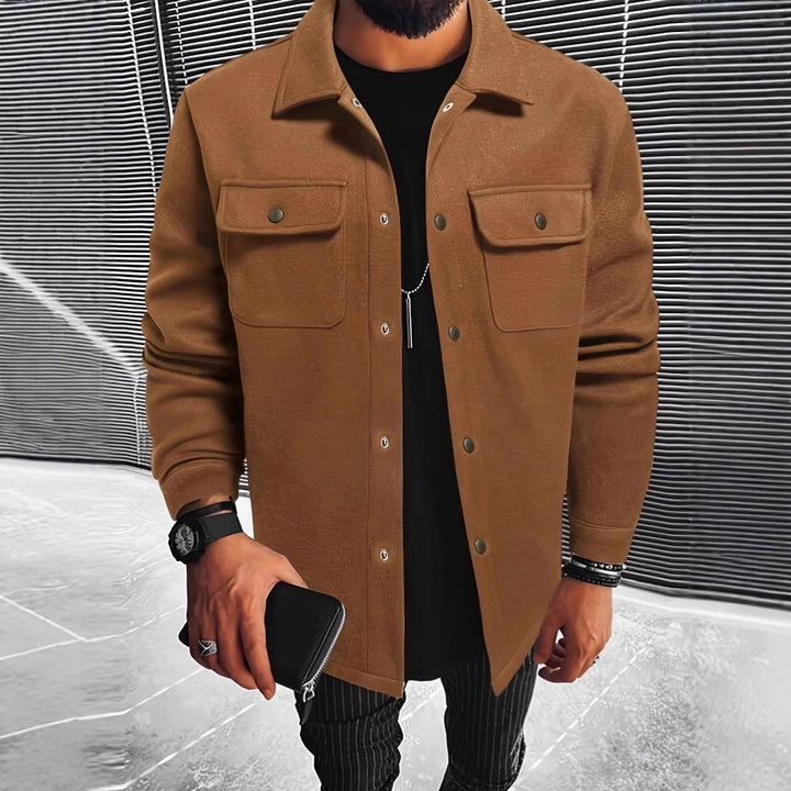 Herren Modische Hemdjacke mit praktischen Taschen
