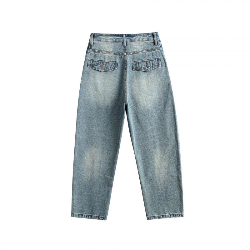 Damen Baggy-Jeans im Panel‑Design mit tiefem Bund und großen Schubtaschen Drune