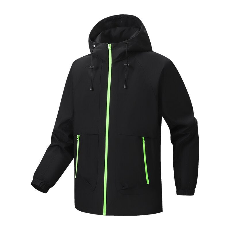 Herren Leichte Outdoor Jacke mit Kapuze Drune