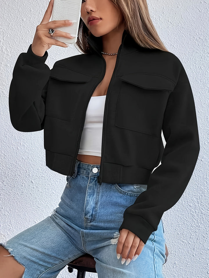 Damen Modische und bequeme cropped Freizeitjacke