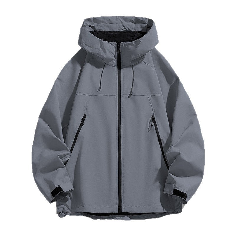 Herren Atmungsaktive Wind- und Wasserfeste Outdoor-Jacke Drune