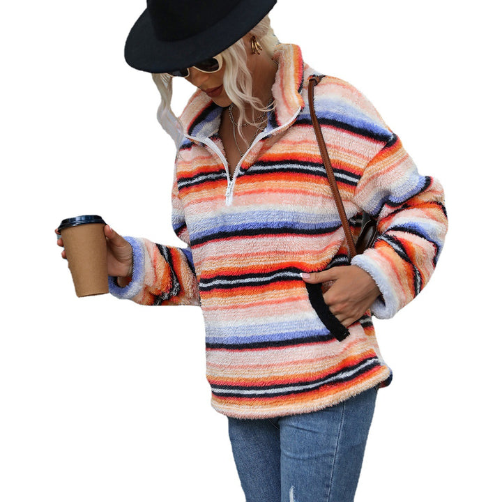 Damen Fleecepullover mit hohem Kragen Drune