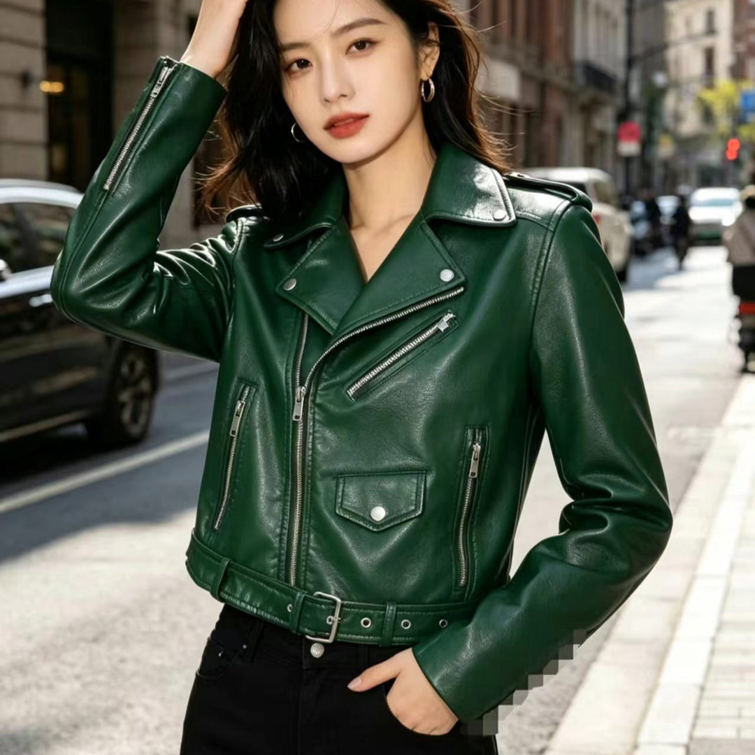 Damen cropped Bikerjacke Drune
