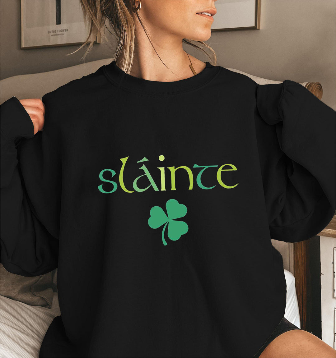 Damen Sweatshirt mit voluminösen Ärmeln und motivierendem Design Drune