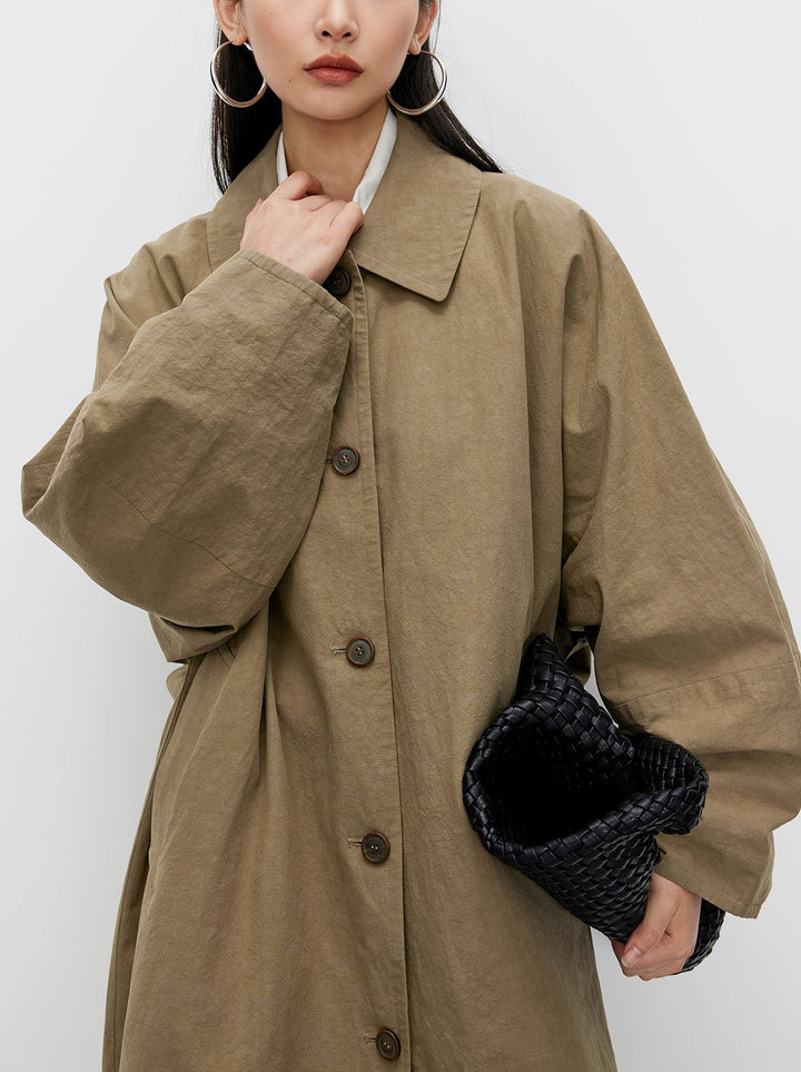 Damen Oversized Trenchcoat Drune
