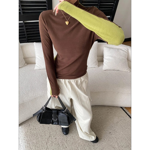 Damen komfortabler Rollkragenpullover aus feinem Material Drune