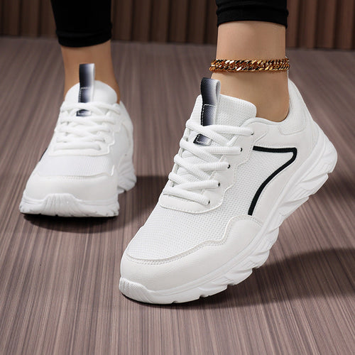 Damen Sportliche Sneakers mit atmungsaktiver Mesh-Oberfläche und stoßdämpfender Sohle Drune
