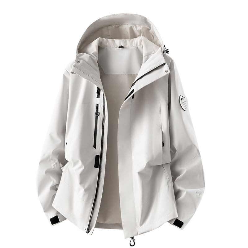 Damen technische dreilagige Softshell-Regenjacke mit getapten Nähten und Multifunktions-Taschen Drune