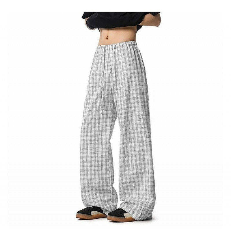 Damen Weit geschnittene Karohose Drune