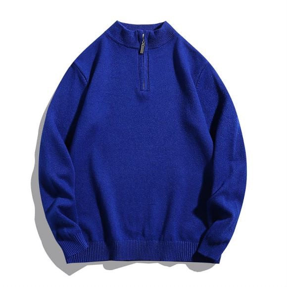 Herren komfortabler Pullover mit modernem Stehkragen und dezenter Reißverschlussöffnung Drune