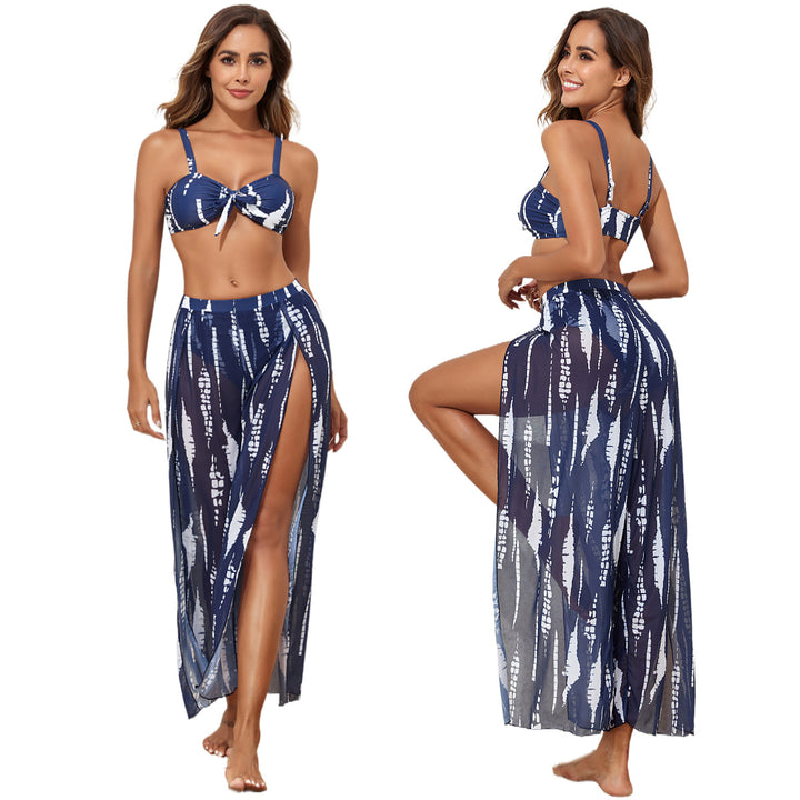 Damen Hochtailliertes Bikini-Set mit verspieltem Knoten-Detail Drune