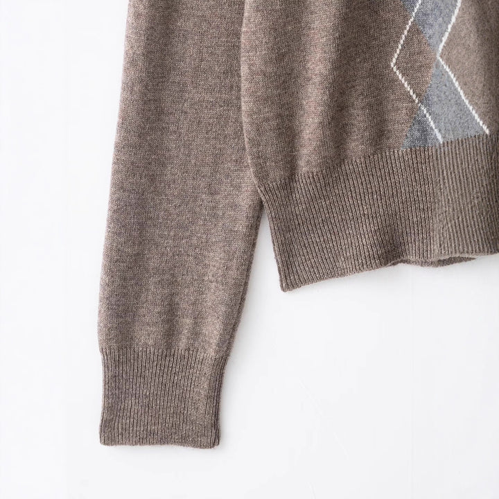 Damen Pullover mit elegantem Rautenmuster Drune
