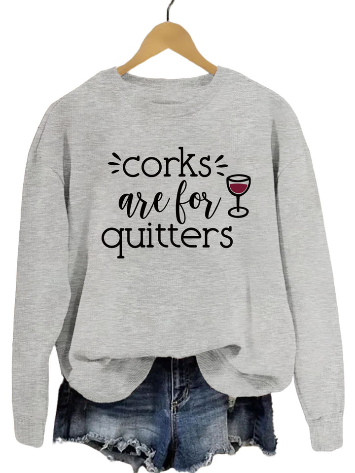 Damen Sweatshirt mit kreativem Spruch und lässigem Schnitt Drune