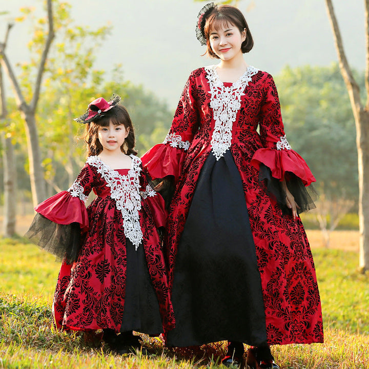 Mädchen märchenhaftes Ballkleid mit Rüschendetails Drune