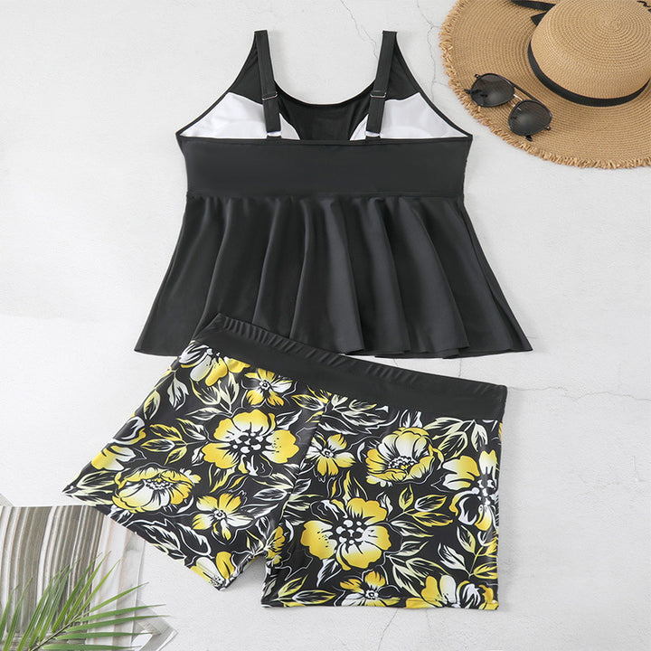 Damen Tankini-Set mit floralem Rock und modischem Oberteil Drune