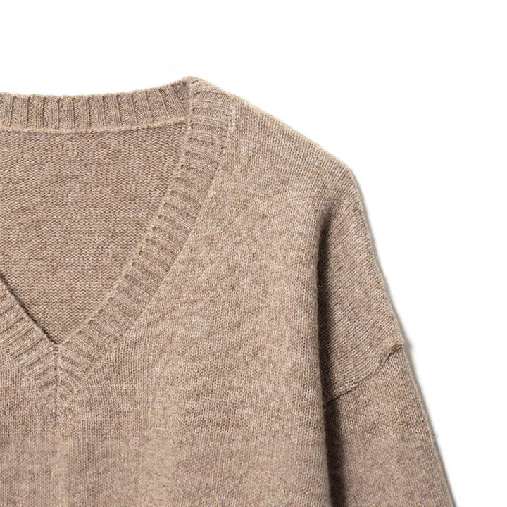 Damen V-Ausschnitt Pullover Drune