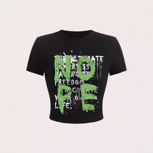 Damen T-Shirt mit funkelndem Discokugel-Motiv und zeitgemäßem Schleifendetail Drune
