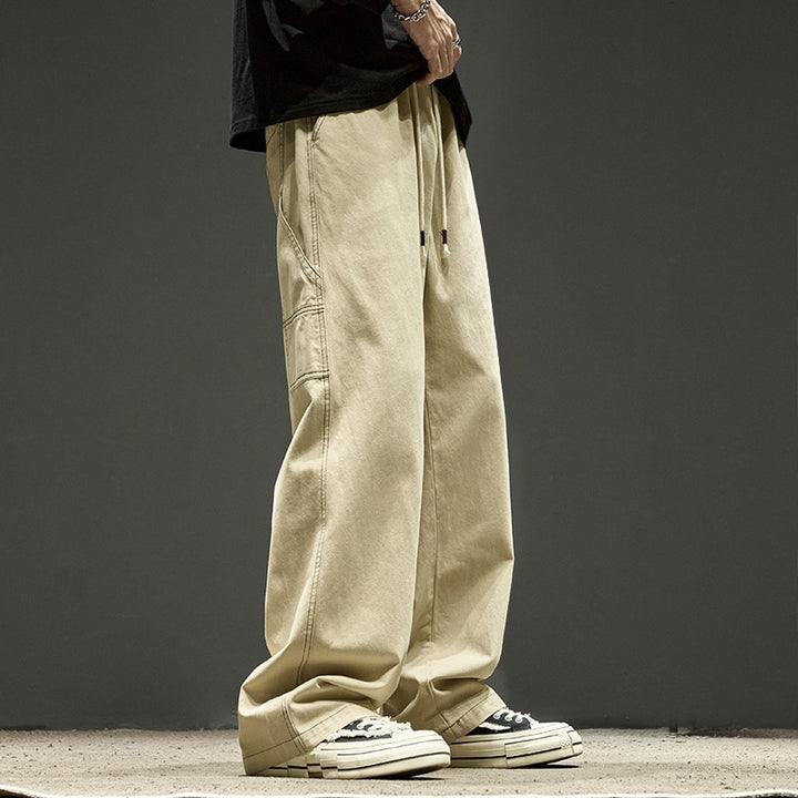 Herren Modische Cargo-Hose mit weiten Beinen Drune