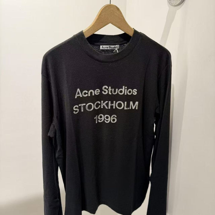 Herren Langarm-Shirt mit Logo‑Print und Rundhalsausschnitt Drune