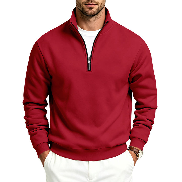 Herren Halbzip-Sweatshirt mit Troyerkragen und weicher Fleece-Innenseite Drune