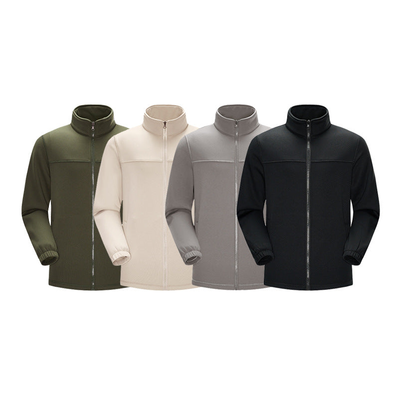 Herren Thermo-Fleece-Softshelljacke mit Stehkragen, Frontreißverschluss und elastischen Bündchen Drune