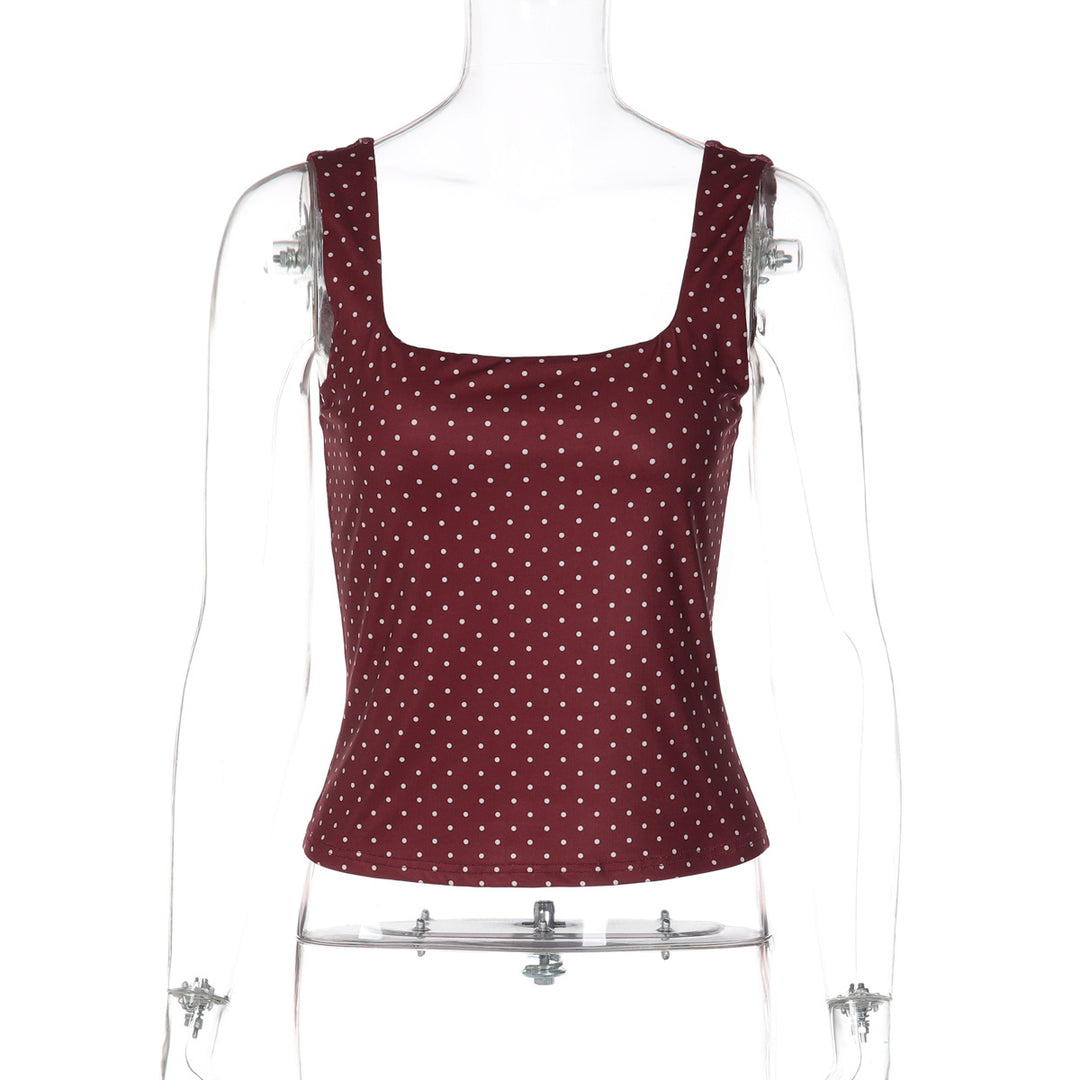 Damen Polka-Dots Crop-Top Drune