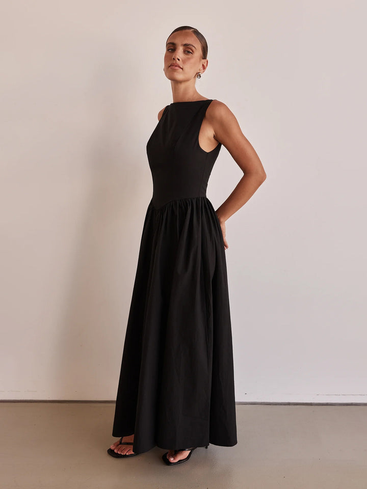 Damen Maxikleid mit zeitlosem Schnitt und elegantem Taillenbund Drune