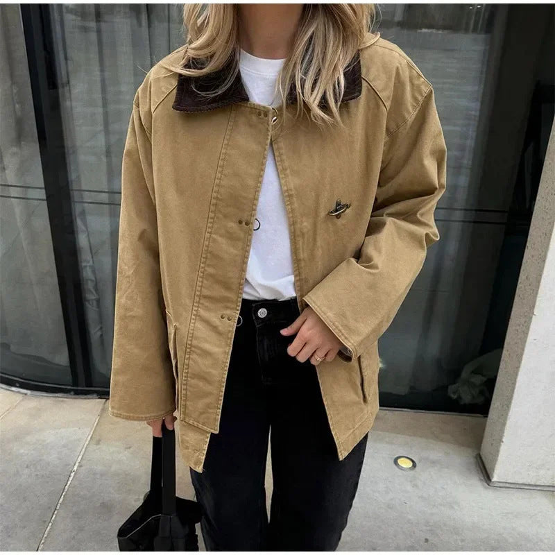Damen Komfortable Baumwolljacke Drune