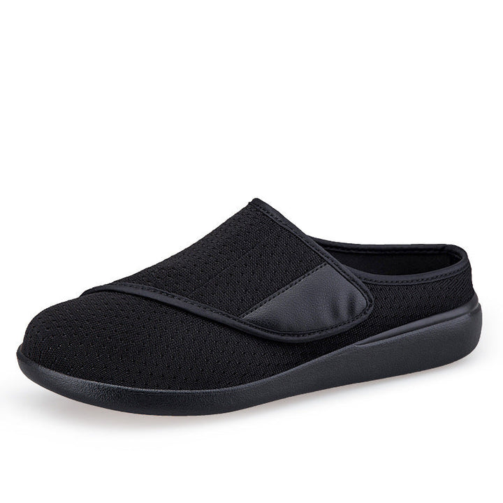 Herren nan orthopädischer Pantoffel mit verstellbarem Klettverschluss, atmungsaktivem Mesh und stoßdämpfender Schaumstoffsohle Drune