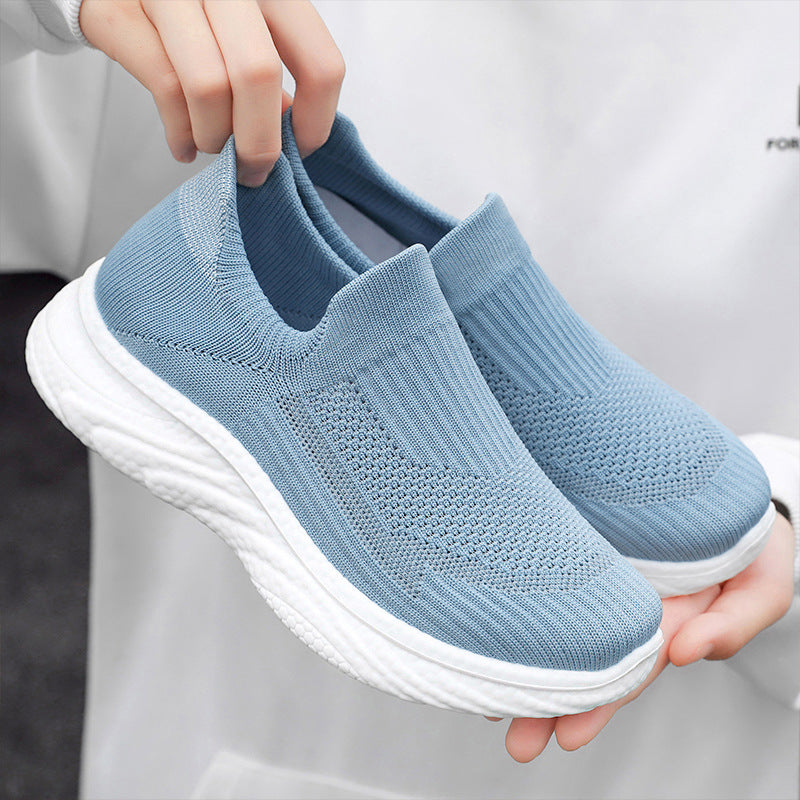 Damen nan nahtloser Strick-Sockensneaker mit extragel dämpfender Wave-EVA-Sohle Drune