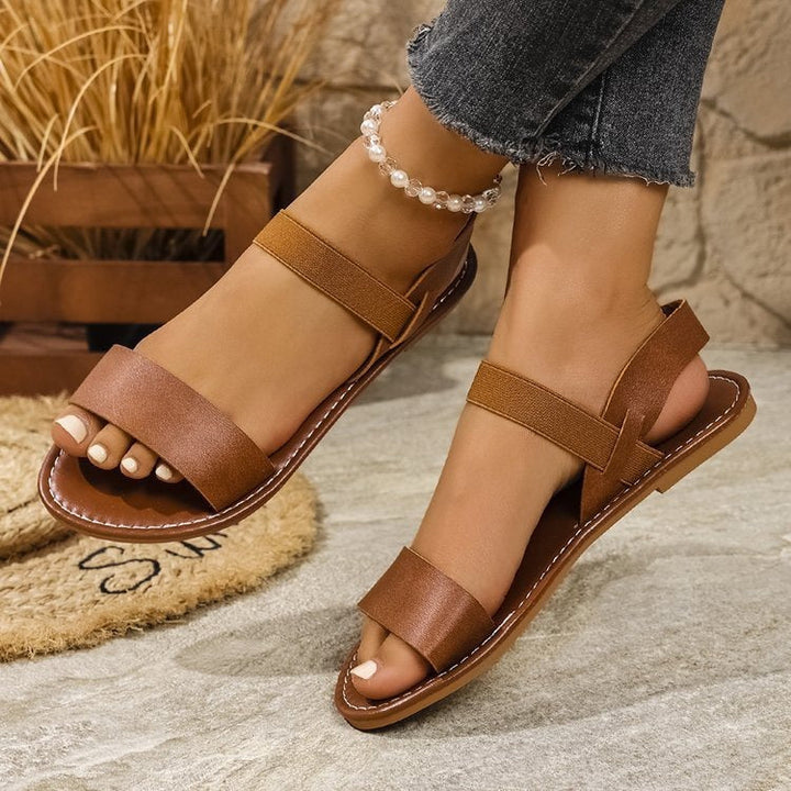 Damen Sandalen mit elegantem Riemen-Design und verstellbarem Knöchelverschluss Drune