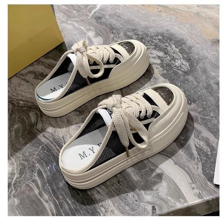 Damen modische Slip-On Sneakers mit dämpfender Sohle und luftiger Mesh-Oberfläche Drune