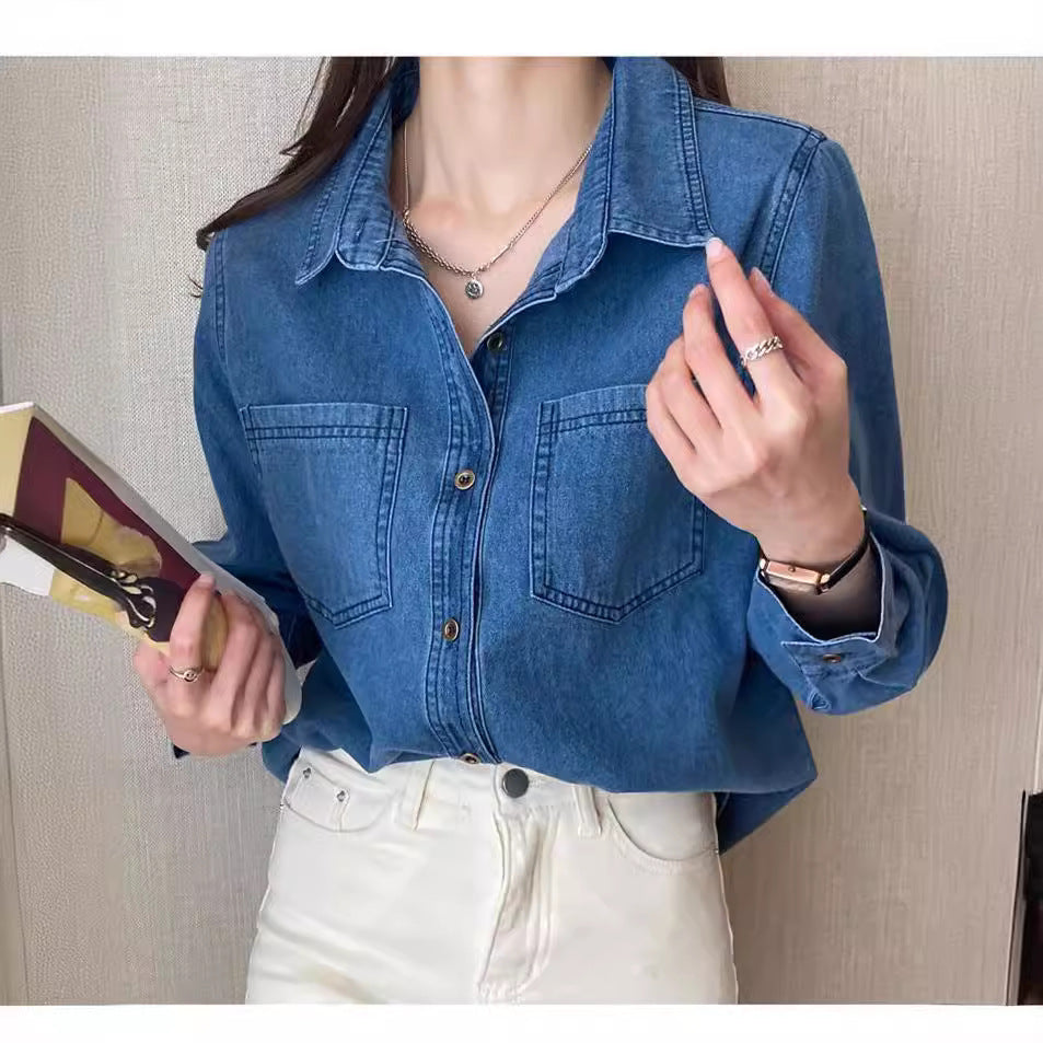 Damen Denim Hemd Drune