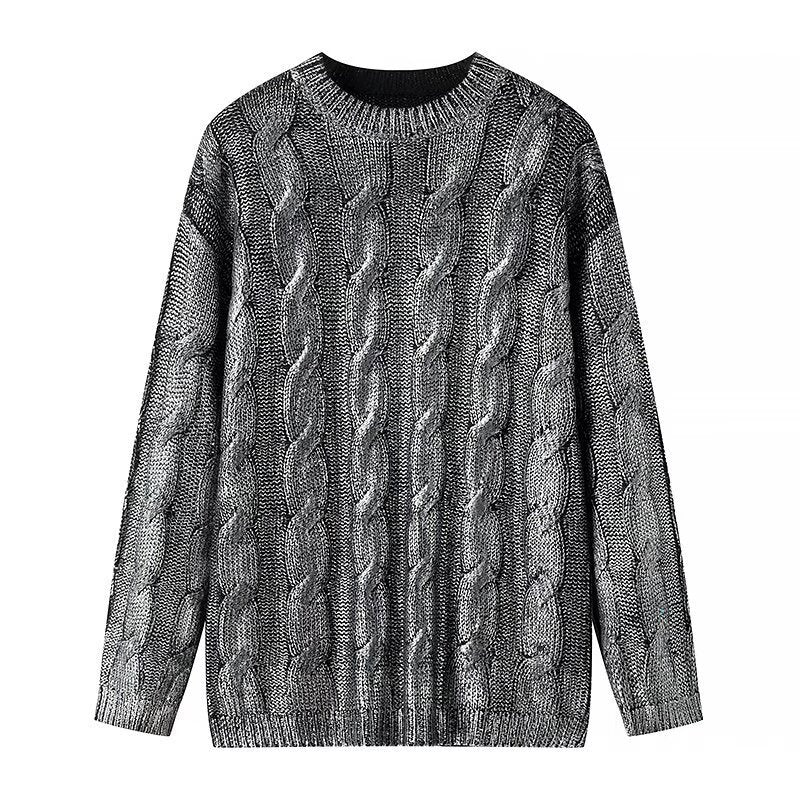 Damen Pullover mit strukturiertem Zopfmuster und Rundhalsausschnitt Drune