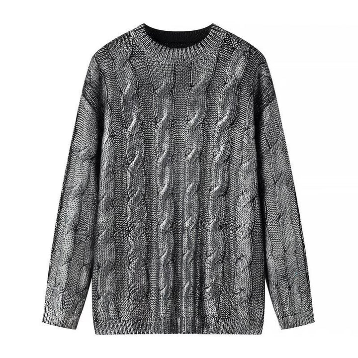 Damen Pullover mit strukturiertem Zopfmuster und Rundhalsausschnitt Drune