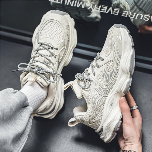 Damen Sportliche Chunky Sneakers mit atmungsaktivem Obermaterial und innovativem Sohlenprofil Drune