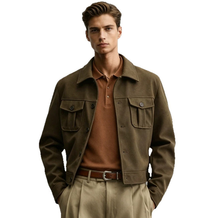 Herren Modische Kurzjacke mit großen Taschen