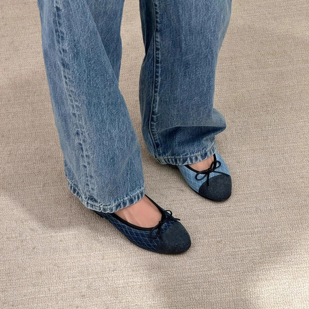 Damen Ballerinas mit elegantem Kontrast-Design und weichem Fußbett Drune