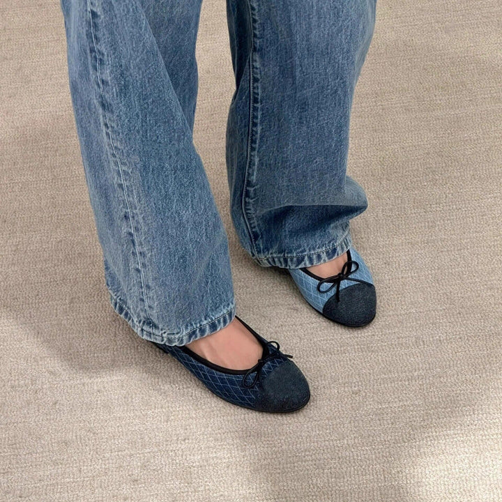 Damen Ballerinas mit elegantem Kontrast-Design und weichem Fußbett Drune
