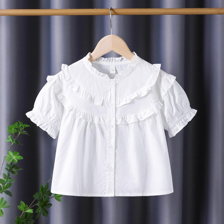 Mädchen Rüschenbluse mit eleganter Knopfleiste Drune