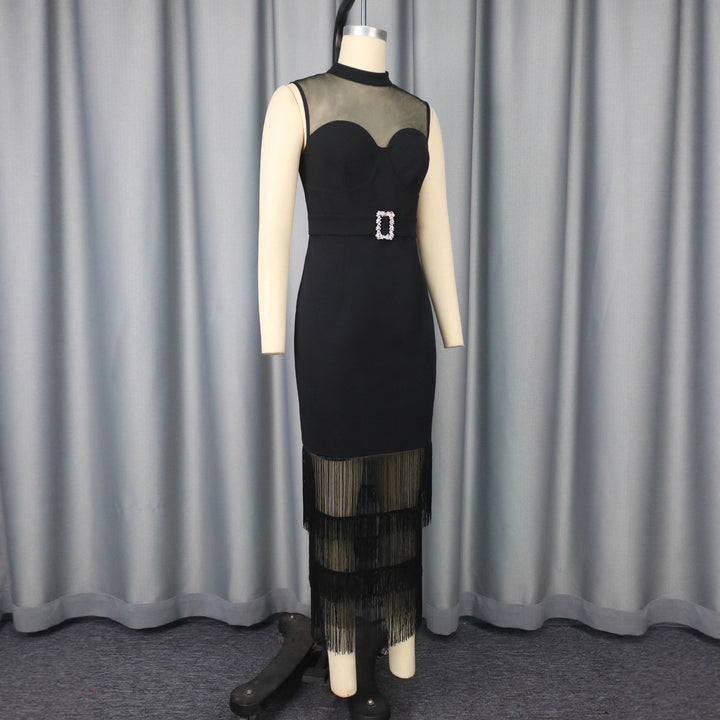 Damen Abendkleid mit exklusivem Fransen-Design Drune
