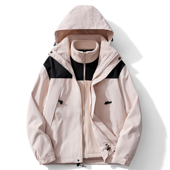 Herren zweilagige Softshell- und Fleece-Outdoorjacke mit abnehmbarem Innenfutter Drune