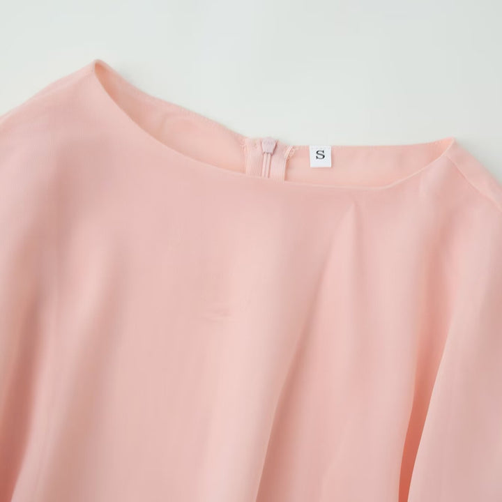 Damen Fließendes Maxikleid mit Cape-Überwurf und mehrlagigem Chiffon-Top Drune