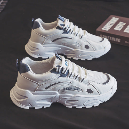 Damen Sportliche Sneakers mit atmungsaktiven Mesh-Einsätzen und markanter Sohlenkonstruktion Drune