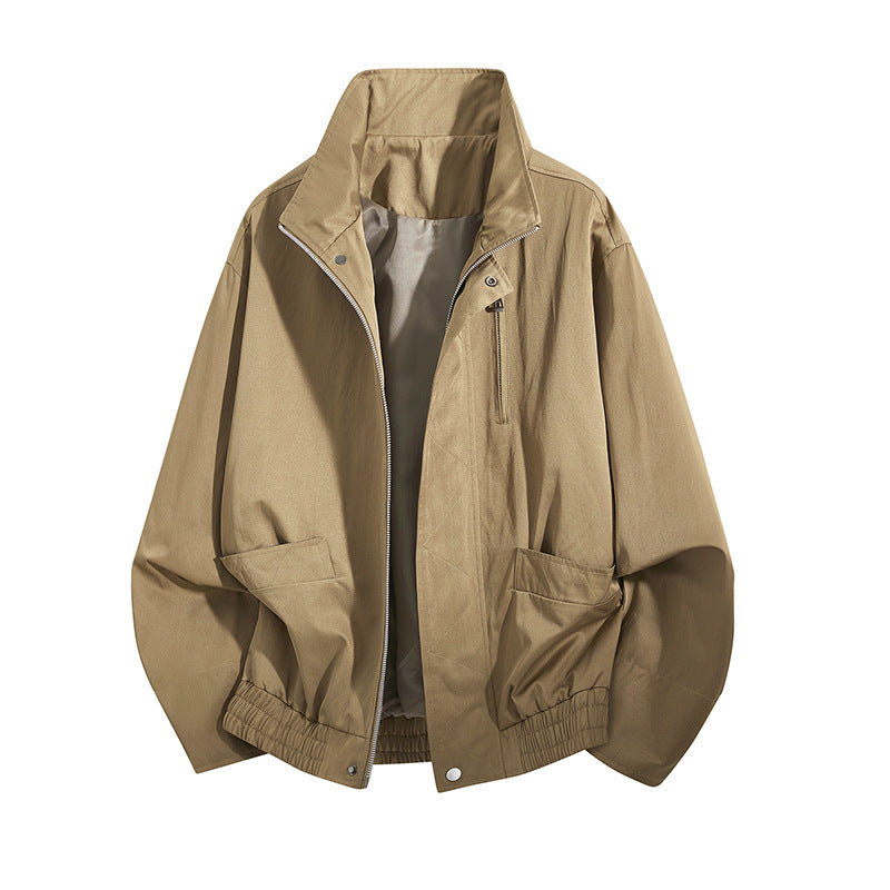 Herren Leichte Utility-Blousonjacke mit Stehkragen und elastischem Saum Drune