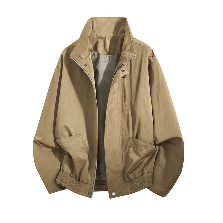 Herren Leichte Utility-Blousonjacke mit Stehkragen und elastischem Saum Drune
