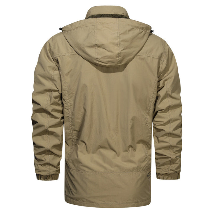 Herren Langer wasserabweisender Fieldparka mit Kapuze atmungsaktivem Meshfutter und Multifunktions‑Taschen Drune